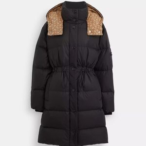 Coach (Black) Signature Mid Down Puffer